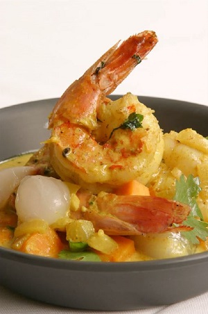 Shrimp and Lychee curry