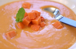 Chilled Mamey and Mango Soup