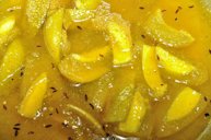 Unripe mango (bn: Aam) chutney, it is a very popular dish in West Bengal