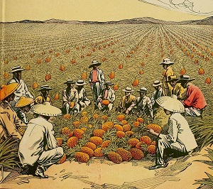 Workers in Pineapple plantation