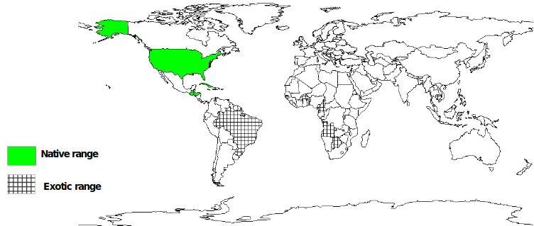 Documented species range