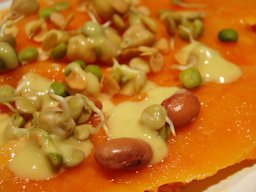 Lemoned Papaya Carpaccio with Sprouts