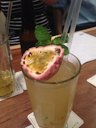 A passionfruit (Passiflora edulis) drink at Shoebox Canteen, Singapore