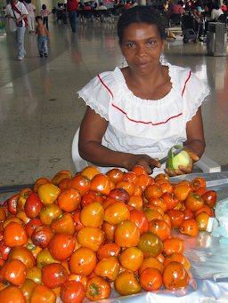 Bactris gasipaes sold at Cali Airport (Colombia)