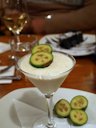 Feijoa pannacotta at Vino Vino. The wonderful world of Feijoa in dessert, in vodka, all over the place