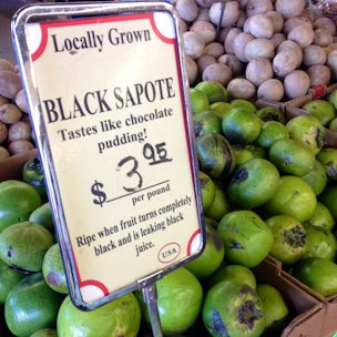 Black sapote, sold at Robert Is Here and farmers markets during Dec.-March