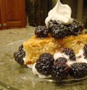 Blackberries & Kreme with Gingered Lemon Scone