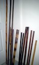 Various rattan, kamagong and bahi poles and bastons