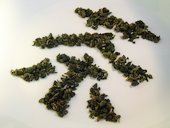 Oolong from Taiwan spelling out the Chinese character for tea: 茶