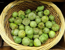 Tomatillos in grocery store, Cambridge. Massachusetts, USA.